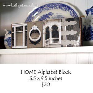 HOME Alphabet Block